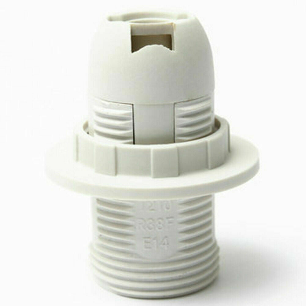 E14 Screw Lampshade Light holder Collar Ring Adaptor Bulb Holder White~1831-3