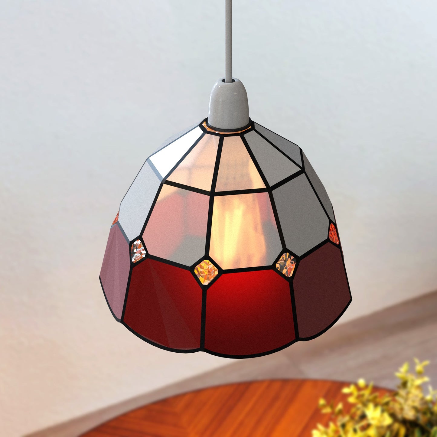 Colored Glass Lamp Pendant Lighting Shades~4542-3