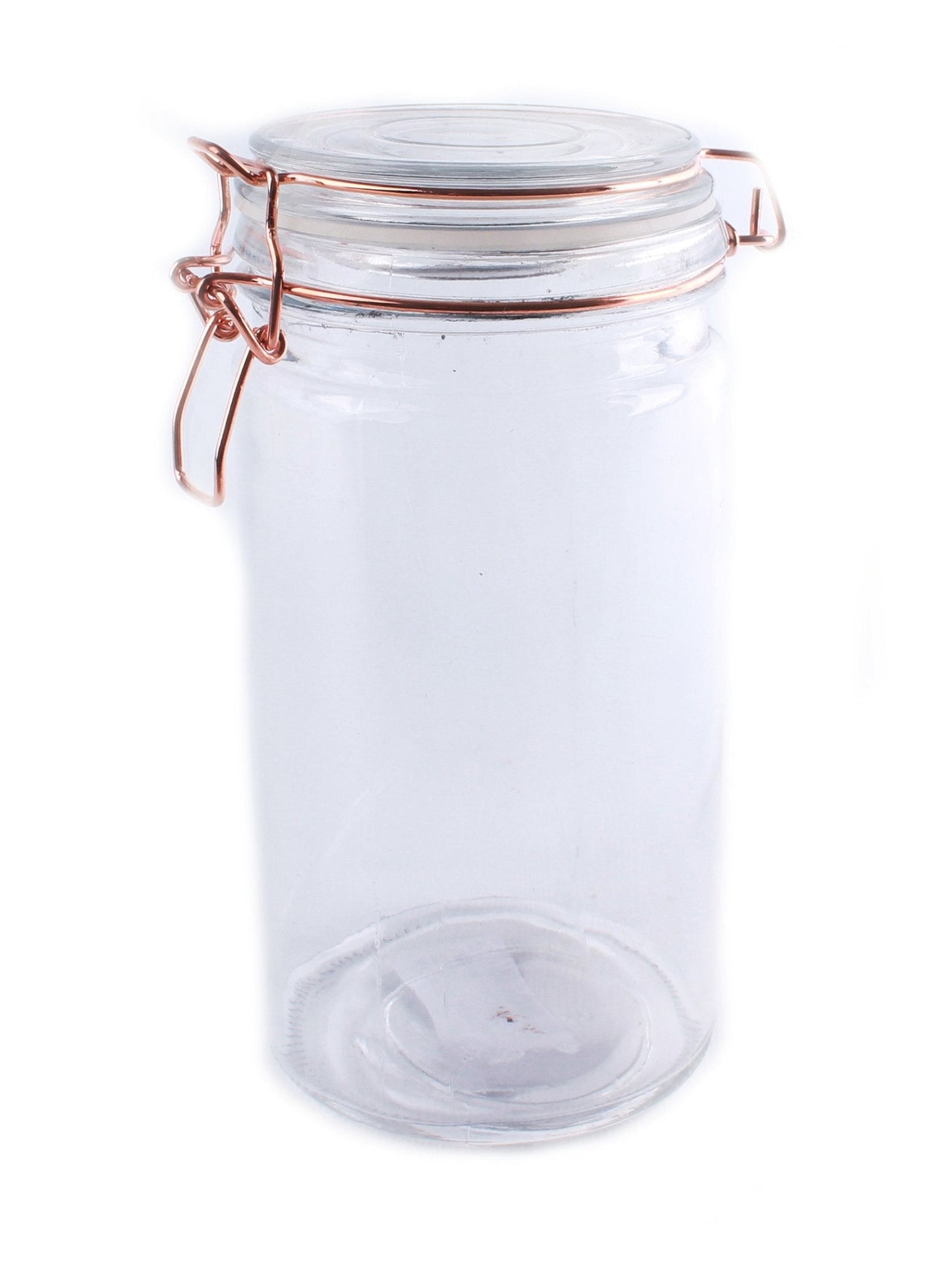 Storage Jar, Glass with Copper Wire Fastening-0