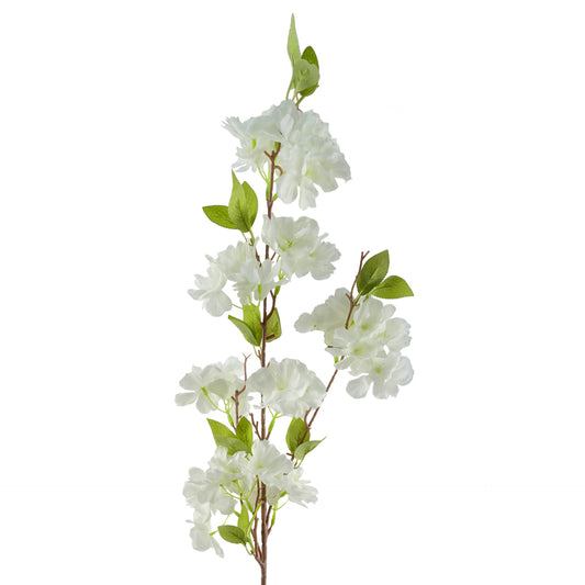 100cm White Artificial Blossom Stem-0