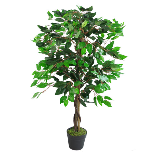 110cm Large Artificial Bushy Ficus Tree-0