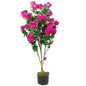 100cm Premium Artificial Azalea Pink Flowers Potted Plant-0