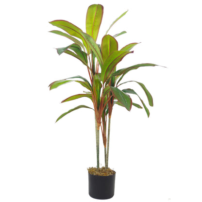 100cm Artificial Potted Dracaena Tropical Plant with Copper Metal Plater-3