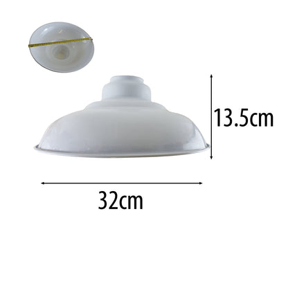 White Colour Gloss Metal Light Lampshade~1090-3