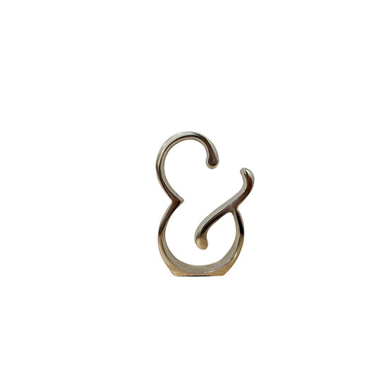 Silver Aluminium Ampersand or And Sign Ornament-0