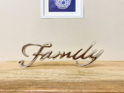 Silver Aluminium Family Ornament-3