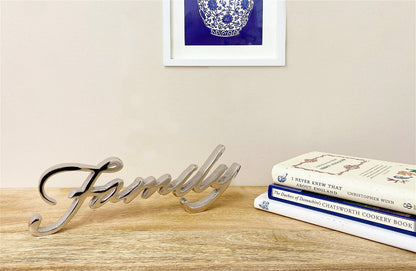 Silver Aluminium Family Ornament-1