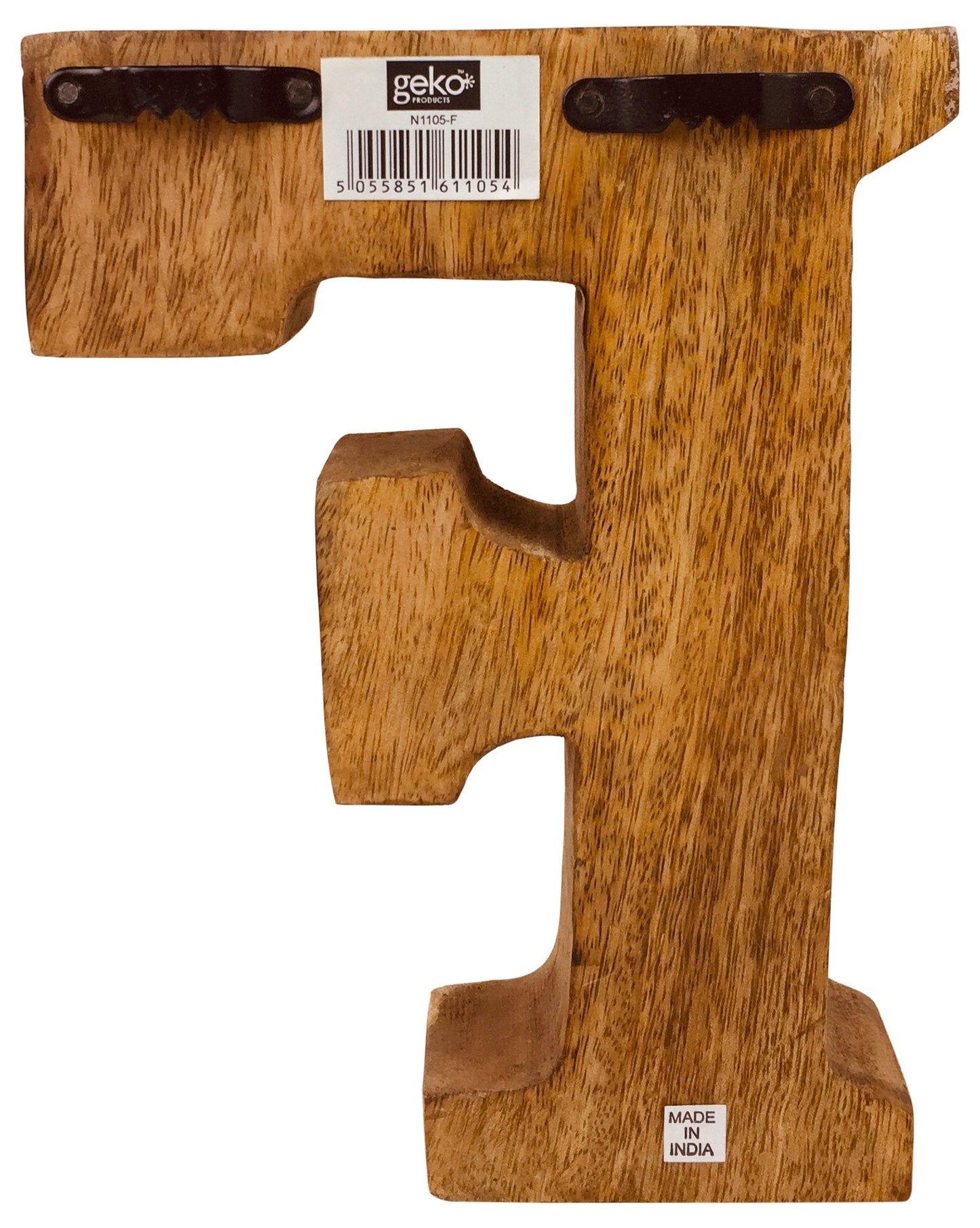 Hand Carved Wooden Embossed Letter F-1