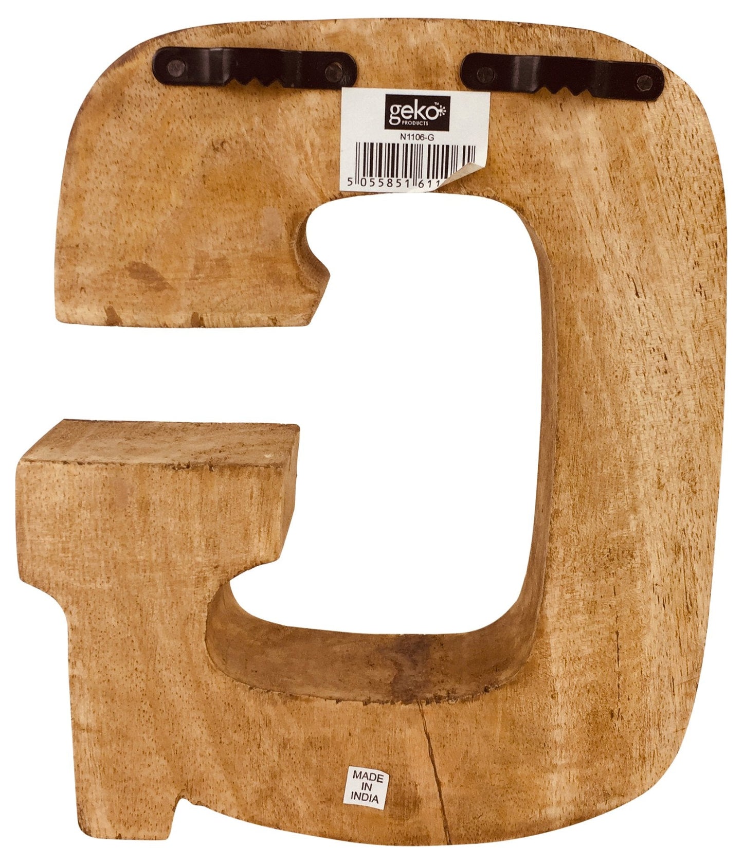 Hand Carved Wooden Embossed Letter G-1