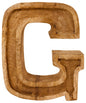 Hand Carved Wooden Embossed Letter G-0