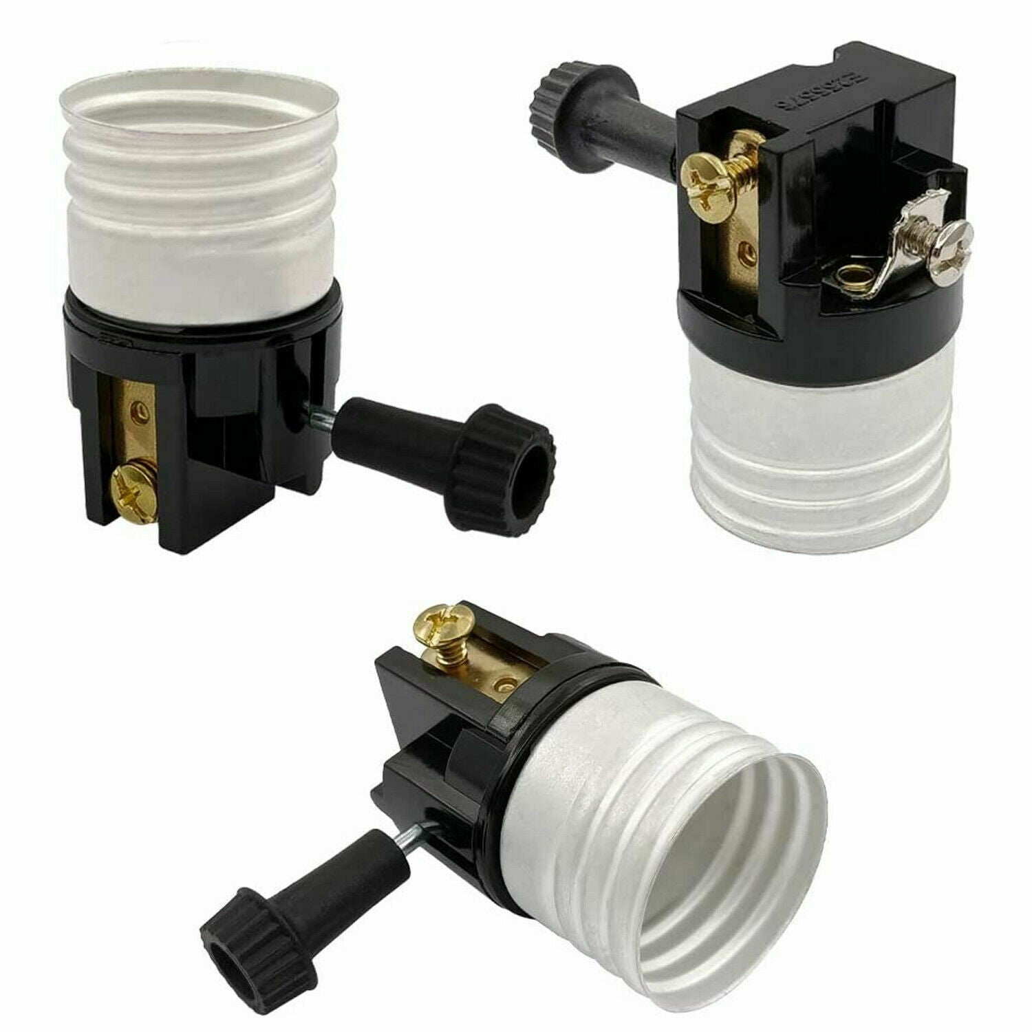 3 Way Socket Replacement for lamp Removeable Turn Knob~1057-1