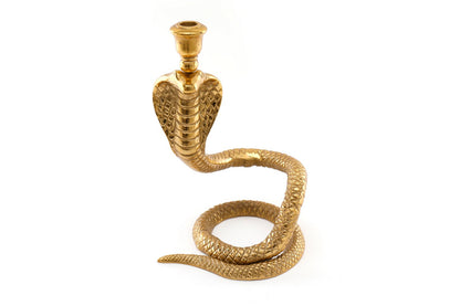 Large Gold Snake Candle Holder-0