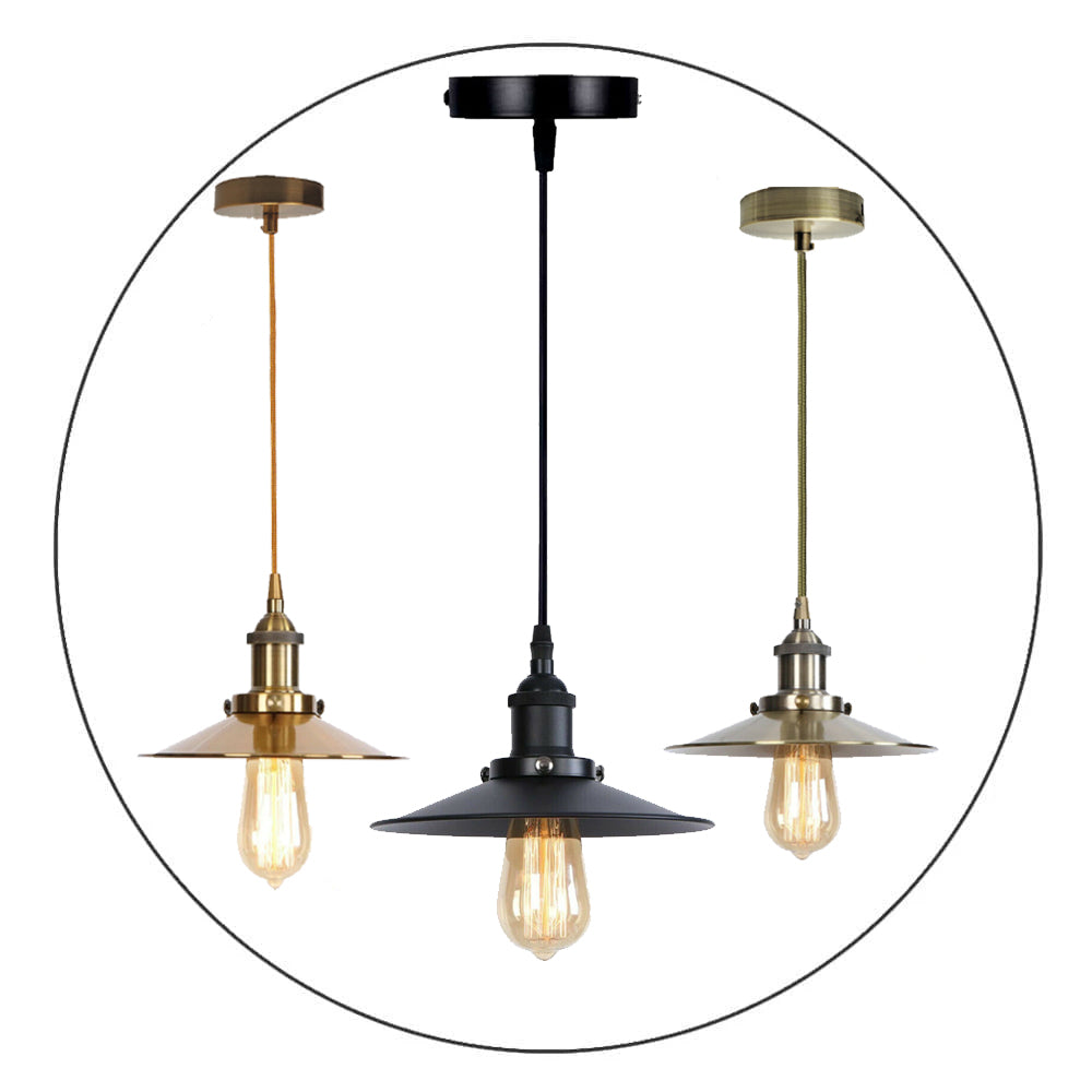 Vintage Industrial Metal Ceiling Pendant Light Shade Modern Hanging Retro Light~2166-1