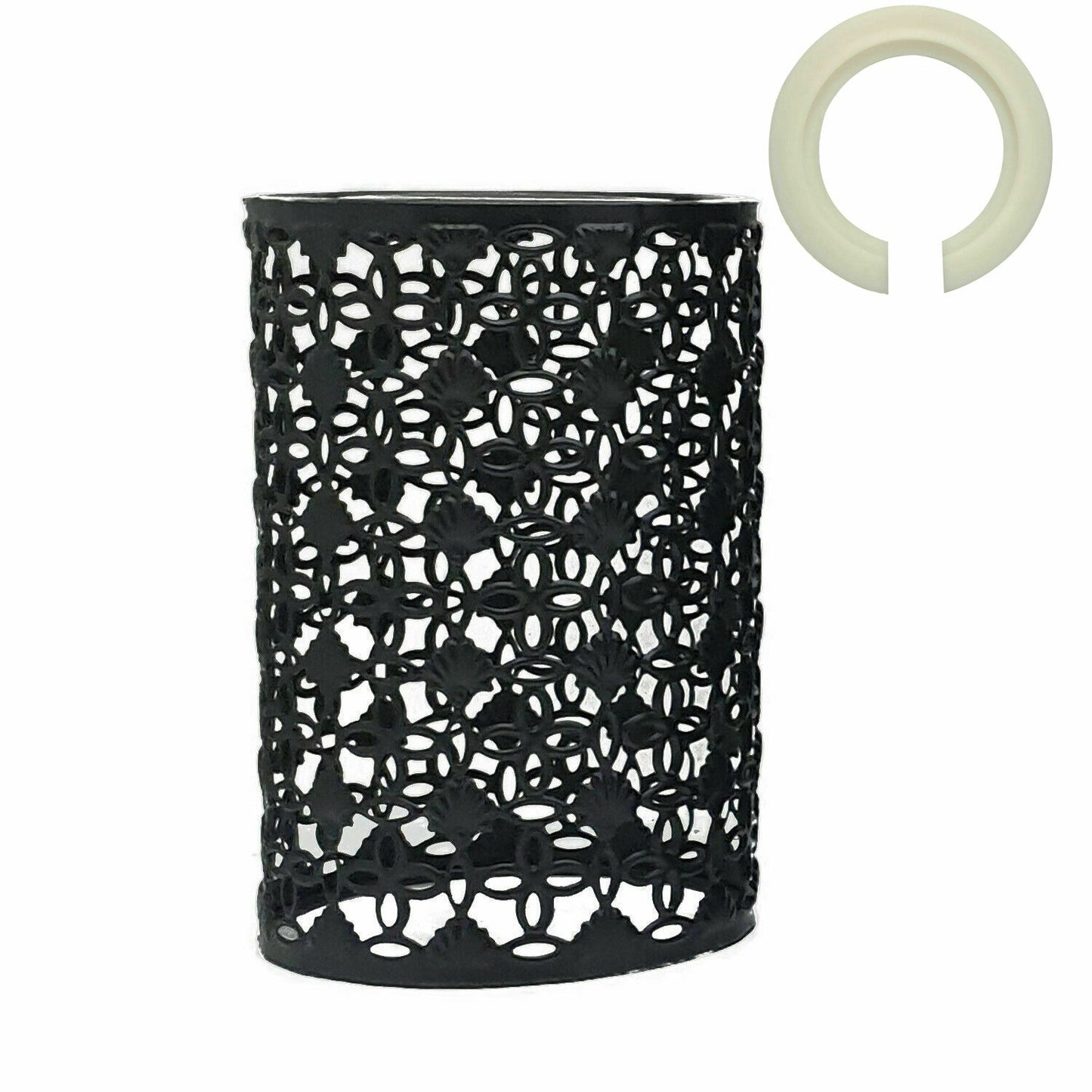 Industrial Black Drum Lampshade UK Metal Cage Easy Fit Lightshade~2425-1