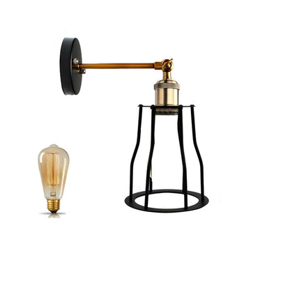 Industrial Black Wall Lights Fitting Adjustable Arm for Bedroom Dining Room Hallway~1172-6