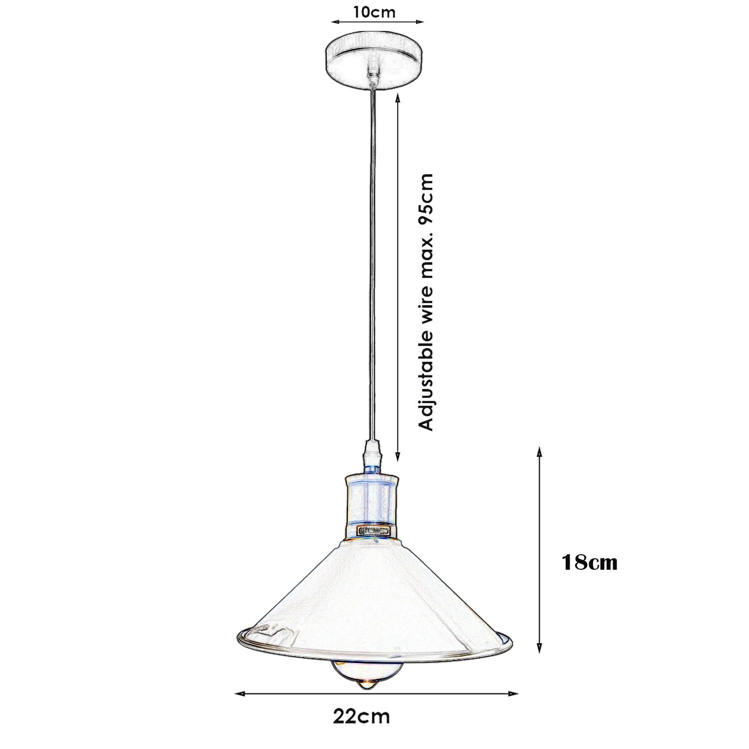 Vintage Industrial Ceiling Pendant Light Retro Loft Style Metal Shade Lamp~1420-1