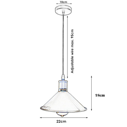 Vintage Industrial Ceiling Pendant Light Retro Loft Style Metal Shade Lamp~1420-1