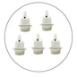 5 Pack E27 Edison Screw Pendant Light holder with Ring - White~2305-0