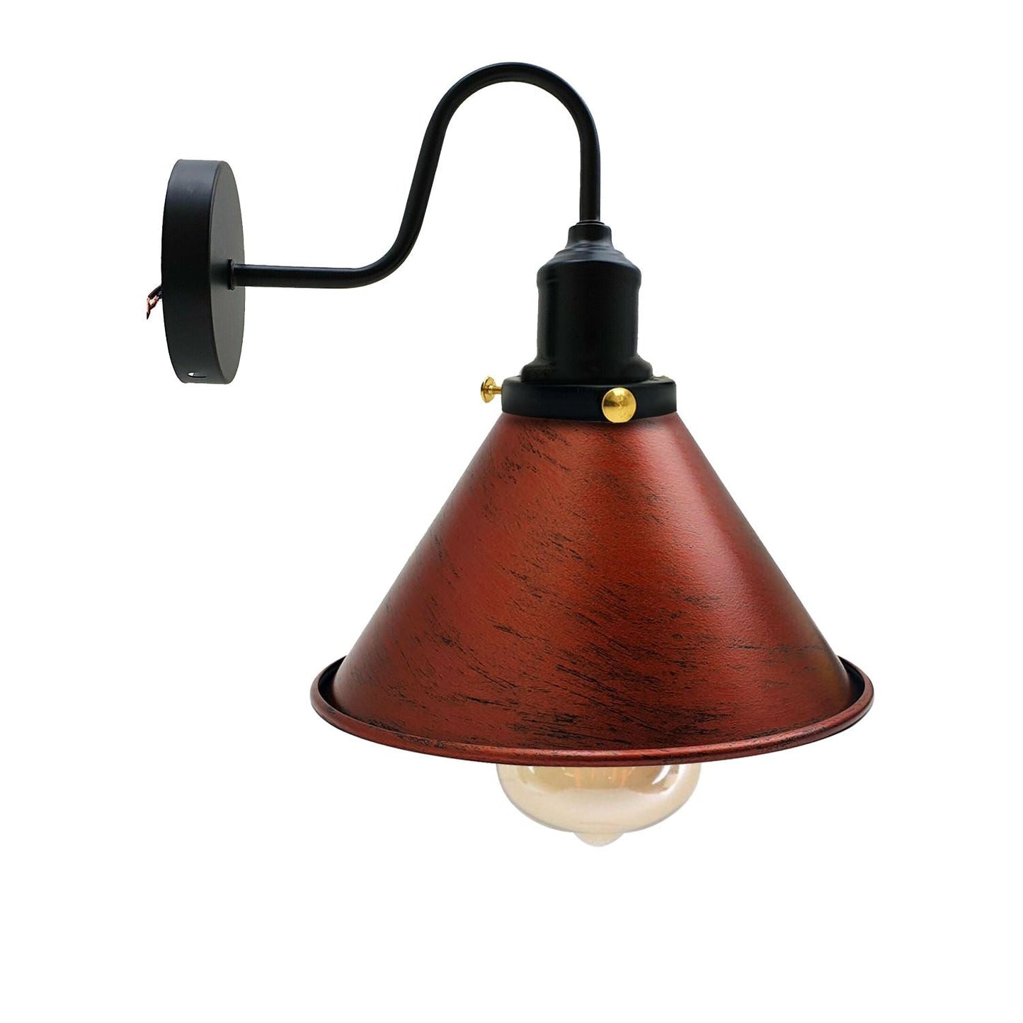 E27 Industrial Metal Wall Light Fitting Vintage Cone shape Wall Sconce~3388-1