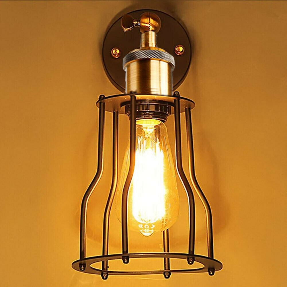 Industrial Black Wall Lights Fitting Adjustable Arm for Bedroom Dining Room Hallway~1172-4