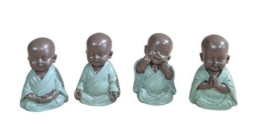 Buddha Ornament In Gift Bag Set Of 4, 6cm-0