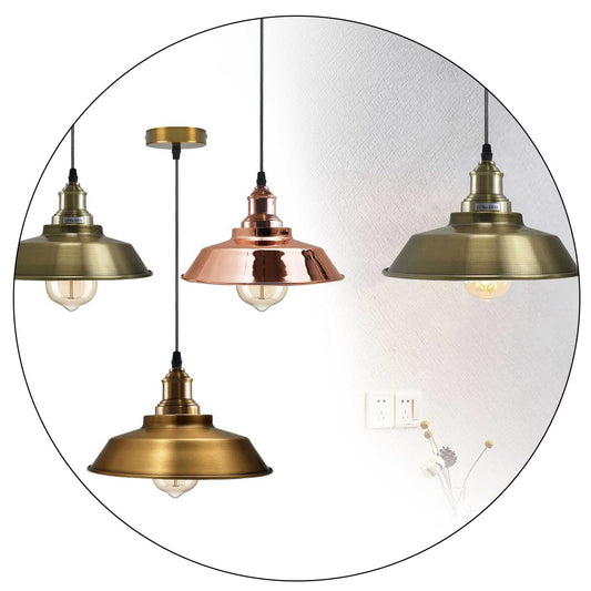 vintage industrial metal ceiling pendant shade retro light~1336-0