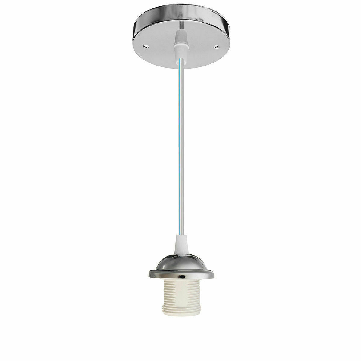 E27 Chrome Ceiling Rose Flex and Pendant Light Fitting~2379-3