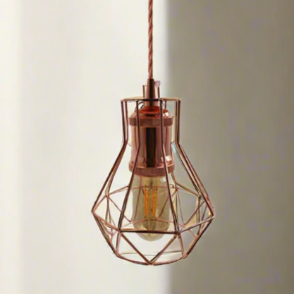 Vintage Industrial Lamp Light Antique Retro E27 Fitting Rose Gold~2131-2