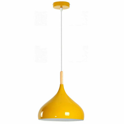 Vintage Industrial Metal Ceiling Yellow Hanging Pendant Shade~2507-0