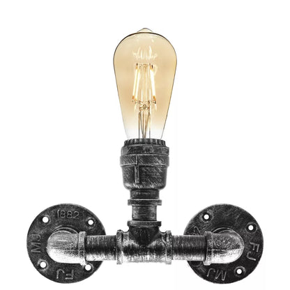 Industrial Sconce One Head Loft Water Pipe Steampunk Wall Light~2132-3