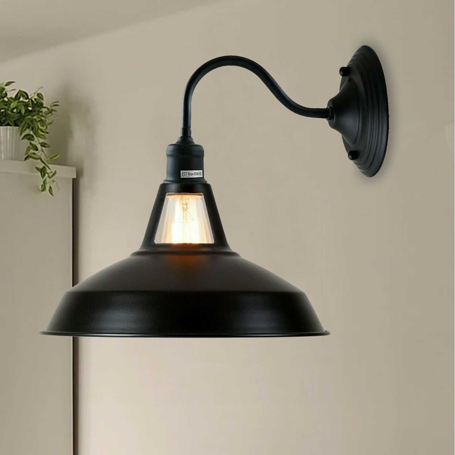 Vintage Retro Industrial Black Wall Lights Indoor Wall Sconce~3628-4